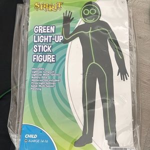 Green light up stick figure